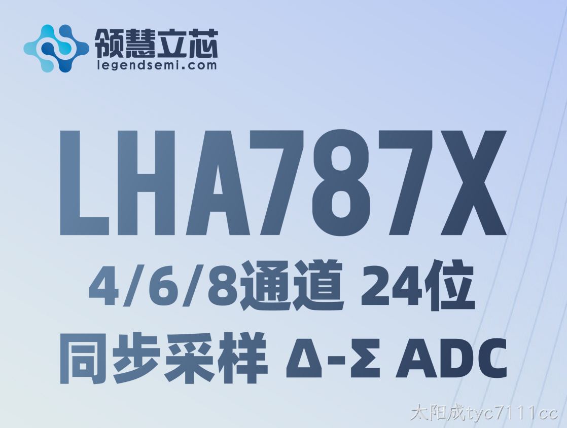 【太阳成tyc7111cc新品发布】LHA787X：4/6/8通道 24位同步采样 Δ-Σ ADC